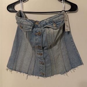 Zara Blue Denim Crop Top